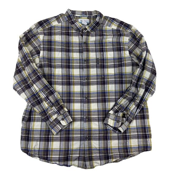 Columbia Men’s Out & Back Long Sleeve Plaid Button Up Shirt Size XXL 2XL AM7242 - Picture 1 of 8